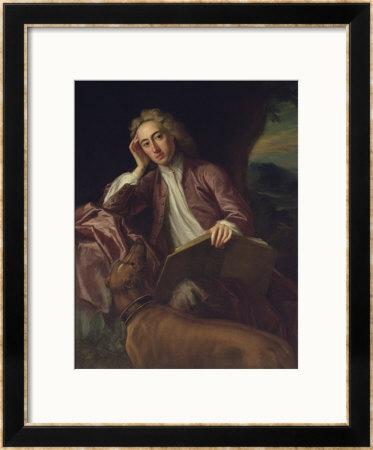 Alexander Pope And His Dog, Bounce, Circa 1718 by Jonathan Richardson Pricing Limited Edition Print image