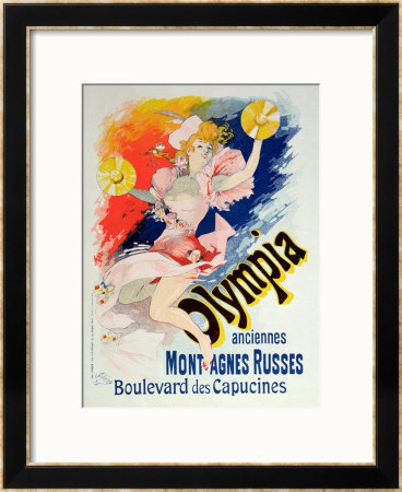 Poster Advertising Olympia, Boulevard Des Capucines, 1892 by Jules Cheret Pricing Limited Edition Print image