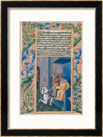 David Sending Uriah To His Death, From The Book Of Hours Of Louis D'orleans, 1469 by Jean Colombe Pricing Limited Edition Print image