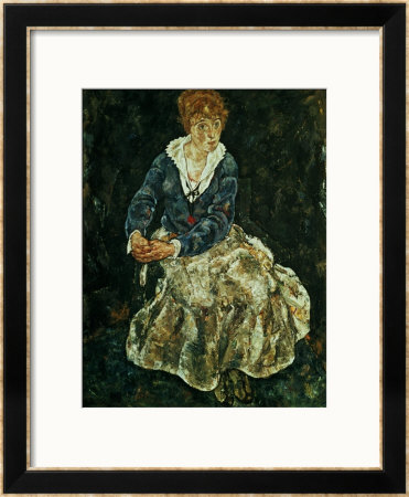 The Artist's Wife Seated, Circa 1912 by Egon Schiele Pricing Limited Edition Print image