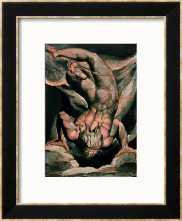 The First Book Of Urizen, Man Floating Upside Down, 1794 (Colour-Printed Relief Etching) by William Blake Pricing Limited Edition Print image