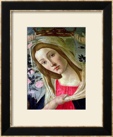Madonna And Child Crowned By Angels, Detail Of The Madonna by Sandro Botticelli Pricing Limited Edition Print image