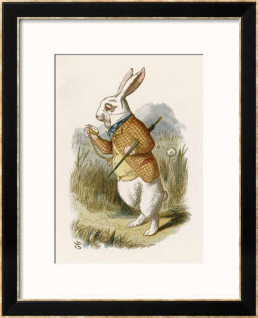Alice And The White Rabbit by John Tenniel Pricing Limited Edition Print image