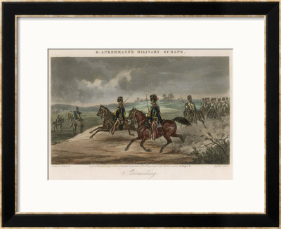 British Cavalry Regiment Involved In A Skirmish In Open Country by J. Harris Pricing Limited Edition Print image