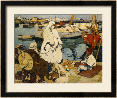 The Port Of Algiers, 1924 by Leon Cauvy Pricing Limited Edition Print image