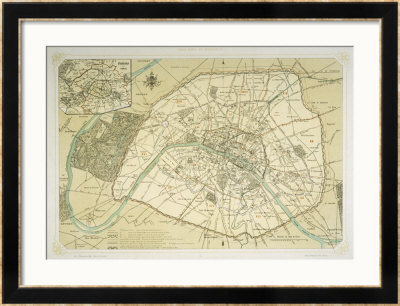 Map Showing The Growth Of Paris From Its Earliest Origins To The Latest Projects Under Napoleon Iii by Felix Benoist Pricing Limited Edition Print image