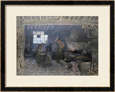 The Forge At Marly-Le-Roi, Yvelines, 1875 by Alfred Sisley Pricing Limited Edition Print image