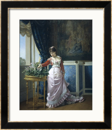 Watering Flowers by Auguste Toulmouche Pricing Limited Edition Print image