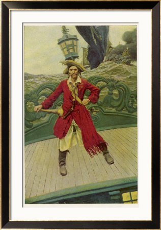Captain Keitt On His Quarter-Deck by Howard Pyle Pricing Limited Edition Print image