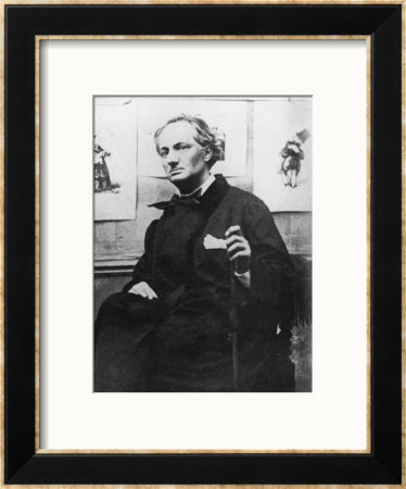 Charles Baudelaire (1821-67) With Engravings, Circa 1863 by Etienne Carjat Pricing Limited Edition Print image
