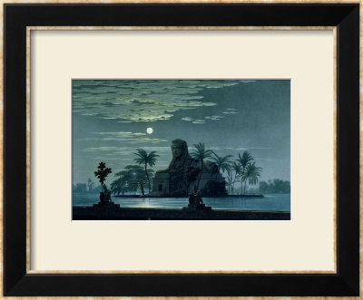 Garden Scene With The Sphinx In Moonlight, Act Ii Scene 3, Set Design For The Magic Flute by Karl Friedrich Schinkel Pricing Limited Edition Print image