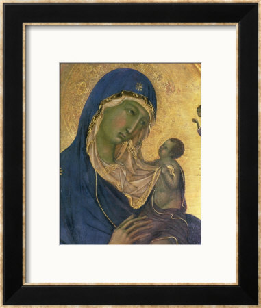 Madonna And Child With Ss. Dominic And Aurea, Detail Of The Madonna And Child, Circa 1315 by Duccio Di Buoninsegna Pricing Limited Edition Print image