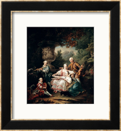Louis Du Bouchet Marquis De Sourches And His Family, 1750 by Francois Hubert Drouais Pricing Limited Edition Print image
