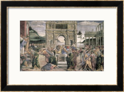 The Punishment Of Korah, Dathan And Abiram, 1481 by Sandro Botticelli Pricing Limited Edition Print image