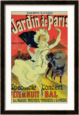 Reproduction Of A Poster Advertising The Jardin De Paris On The Chanps Elysees, 1890 by Jules Chéret Pricing Limited Edition Print image