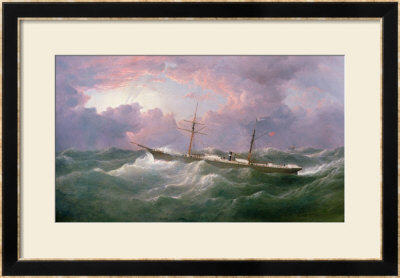 Portrait Of The Isis, A Steam And Sail Ship by Samuel Walters Pricing Limited Edition Print image