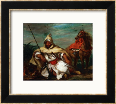 Soldier Of The Moroccan Imperial Guard, 1845 by Eugene Delacroix Pricing Limited Edition Print image