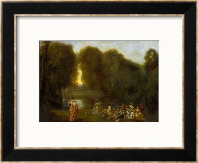 Assembly In A Park by Jean Antoine Watteau Pricing Limited Edition Print image