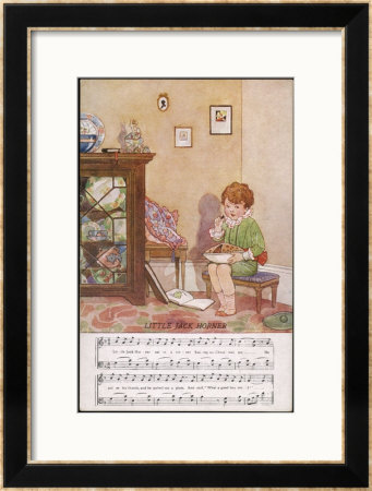 Little Jack Horner Sits In A Corner Eating His Way Through A Very Large Christmas Pie by Dorothy Wheeler Pricing Limited Edition Print image