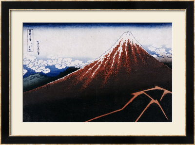 Rainstorm Beneath The Summit (The Black Fuji) by Katsushika Hokusai Pricing Limited Edition Print image