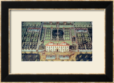 Villa Di Castello From A Series Of Lunettes Depicting Views Of The Medici Villas, 1599 by Giusto Utens Pricing Limited Edition Print image