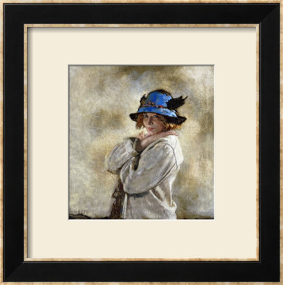 The Blue Hat by Sir William Orpen Pricing Limited Edition Print image