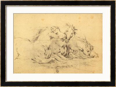 Horses In Different Positions On The Ground by Stefano Della Bella Pricing Limited Edition Print image
