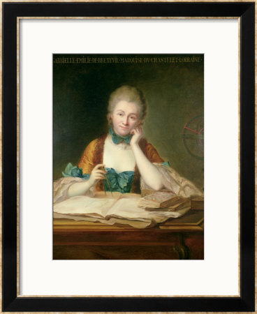 Madame De Chatelet-Lomont (1706-41) by Maurice Quentin De La Tour Pricing Limited Edition Print image