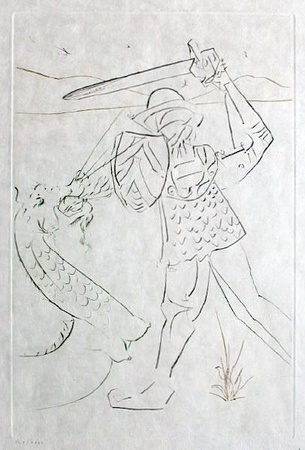Quete Du Graal : Tombe De Lancelot by Salvador Dali Pricing Limited Edition Print image
