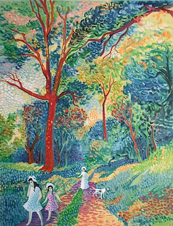Promenade En Foret by Lucien Neuquelman Pricing Limited Edition Print image