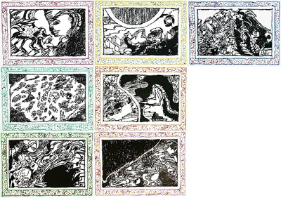 Sans L'ecorce (Portfoiio Complet 7 Gravures) by Pierre Alechinsky Pricing Limited Edition Print image