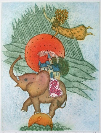 La Riviere Aux Elephants by Francoise Deberdt Pricing Limited Edition Print image