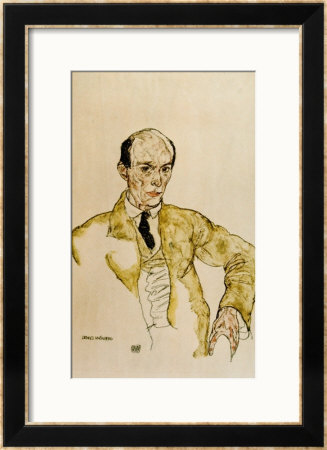 Composer Arnold Schoenberg, 1917 by Egon Schiele Pricing Limited Edition Print image
