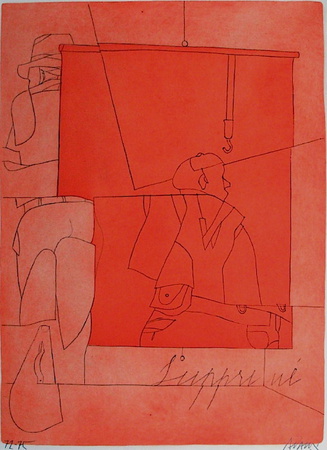 Disegno Di Una Foto Di Ben Shahn by Valerio Adami Pricing Limited Edition Print image