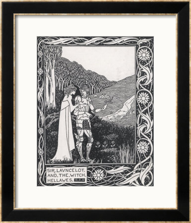 Sir Lancelot And The Witch Hellawes by Aubrey Beardsley Pricing Limited Edition Print image