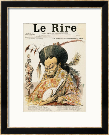 Tzu-Hsi Empress Dowager Of China, Front Cover Of Le Rire, 14Th July 1900 by Charles Leandre Pricing Limited Edition Print image