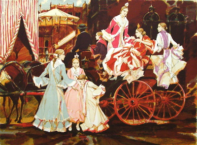 L'arrivee Des Danseuses by Saburo Saito Pricing Limited Edition Print image