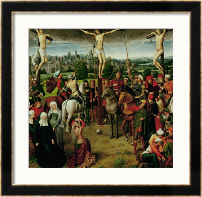 The Crucifixion, Central Panel Of A Triptych by Hans Memling Pricing Limited Edition Print image