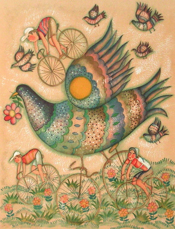 Gros Oiseau À Vélo by Françoise Deberdt Pricing Limited Edition Print image