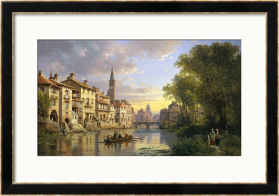 River View In Alsace by Charles Kuwasseg Pricing Limited Edition Print image