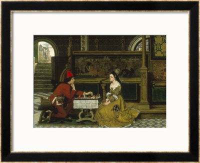 The Game Of Chess by Albert Frans Lieven De Vriendt Pricing Limited Edition Print image