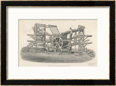 Hoe's Six Feeder Type Revolving Fast Printing Machine by Laurence Stephen Lowry Pricing Limited Edition Print image