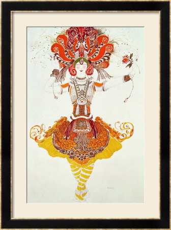 Ballet Costume For The Firebird, By Stravinsky by Leon Bakst Pricing Limited Edition Print image