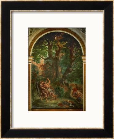 Jacob Wrestling With The Angel, 1850 by Eugene Delacroix Pricing Limited Edition Print image