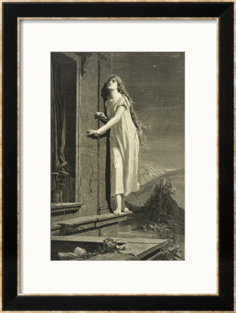 Girl In Her Nightie Walks On The Window-Ledge by Max Pirner Pricing Limited Edition Print image