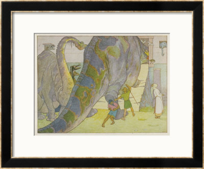 Noah Finds That The Dinosaurs Are Too Large To Be Saved In His Ark by E. Boyd Smith Pricing Limited Edition Print image