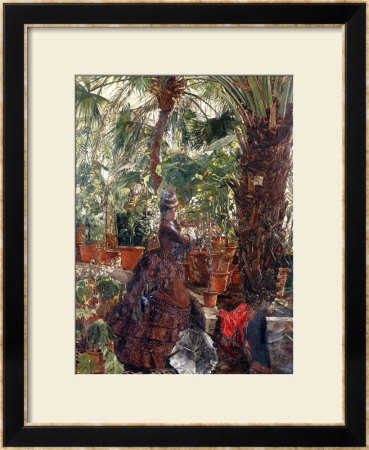 In The Conservatory by Edouard Frederic Wilhelm Richter Pricing Limited Edition Print image