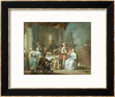 Dining On The Terrace by Frans Christoph Janneck Pricing Limited Edition Print image