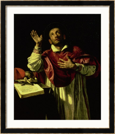 St. Carlo Borromeo, Circa 1610 by Orazio Borgianni Pricing Limited Edition Print image