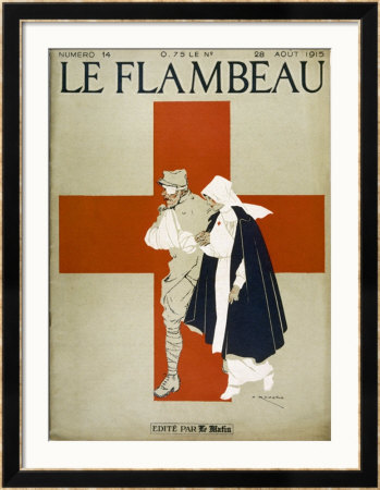 Red Cross Nurse Assists A Bandaged Soldier by Armand Rapeno Pricing Limited Edition Print image